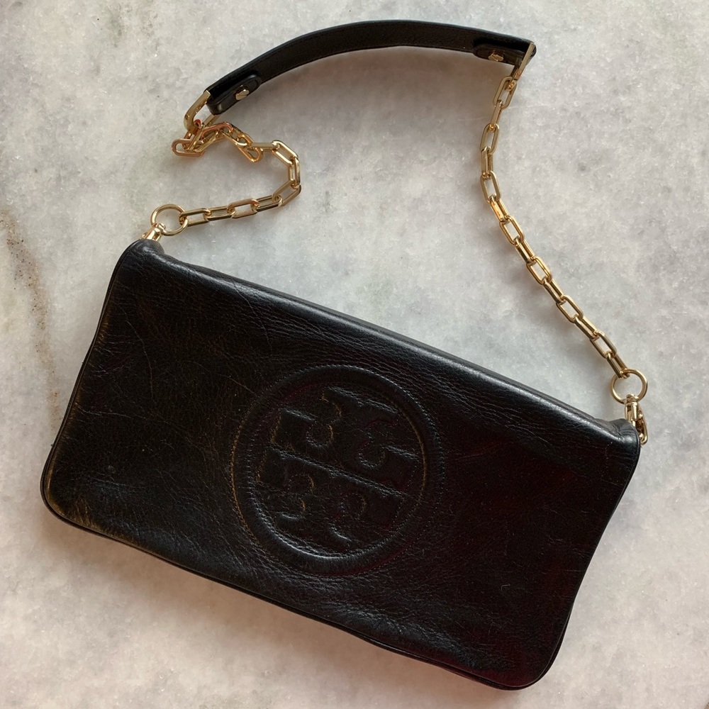 Authentic Tory Burch Reva Clutch/Shoulder Bag